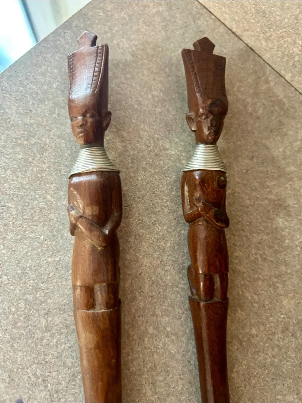 Hand Carved Teak Salad servers